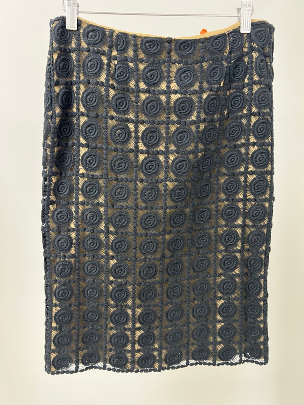 Black Crochet Pencil Skirt - Women